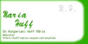 maria huff business card